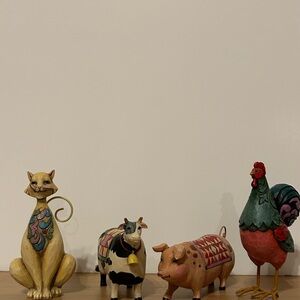 Jim Shore Farm Animal Figurine (as set)